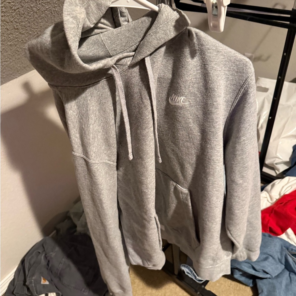 Nike Men's Zip-Up Gray Sweater